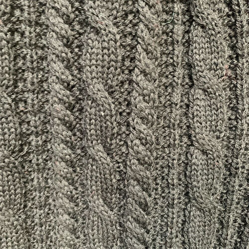 Pendleton Black Cable Knit Cardigan Vest - Picture 8 of 9